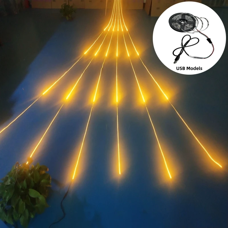 3M 9.85FT 5V USB battery Portable DIY Waterfall lights Meteor Shower Fairy strip lights Party wedding Christmas decoration