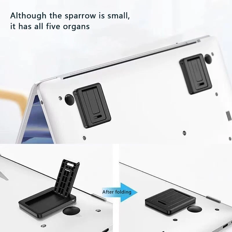 2 Stück tragbarer selbst klebender Mini-Laptopst änder unsichtbarer Tastatur ständer für Schreibtisch Laptop halter Füße Universal halterung