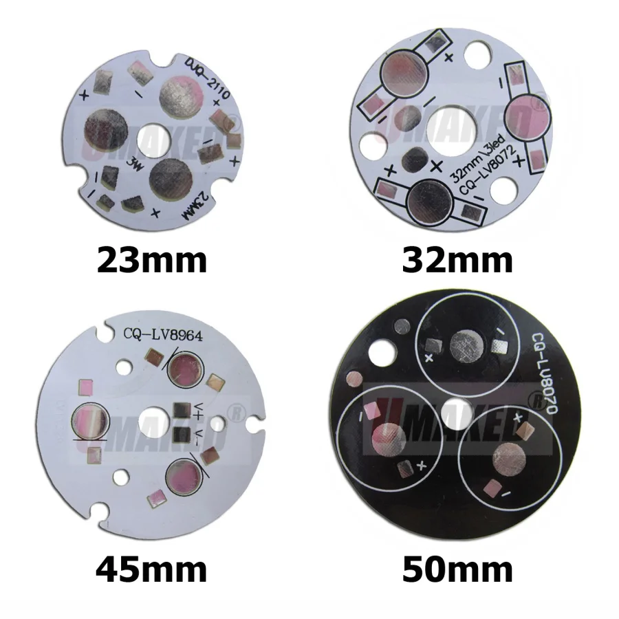 10pcs 3w 50mm  led aluminum plate board for high power beads, diy 9W LED pcb board for bulb light downlight etc