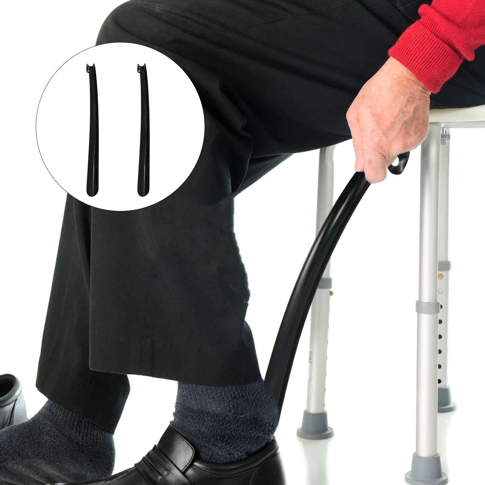 

2Pcs Shoe Horn Portable Plastic Shoehorn Travel Size Lightweight Shoe Assist Tool for Seniors Men Women Boots Sneakers