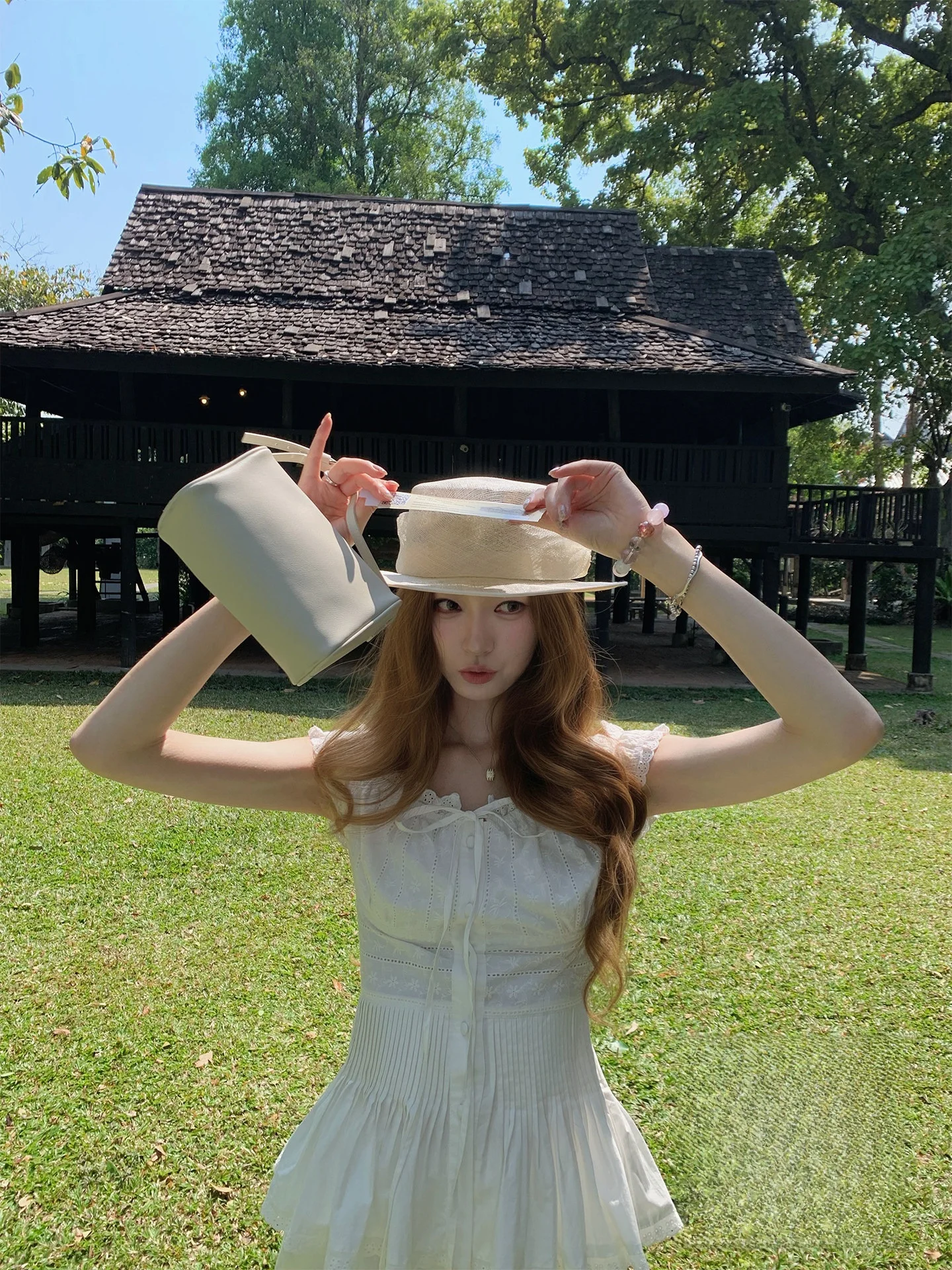 

Комплект SourceWithU: Рубашка с вышивкой Moonlight Poem и длинные брюки на одно плечо, женский модный комплект для весеннего сезона