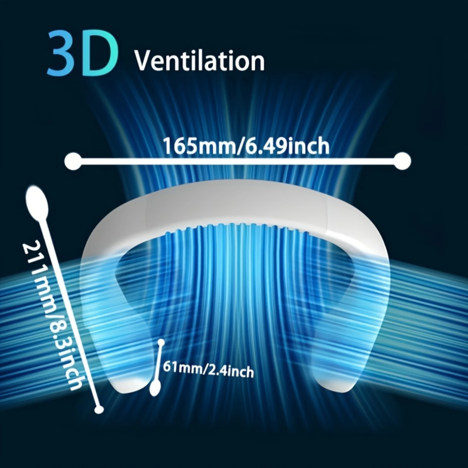 Hangende nekventilator USB draagbaar 5 versnellingen verstelbaar met digitaal display mini draagbaar klein lui persoon hangende nek bladloos