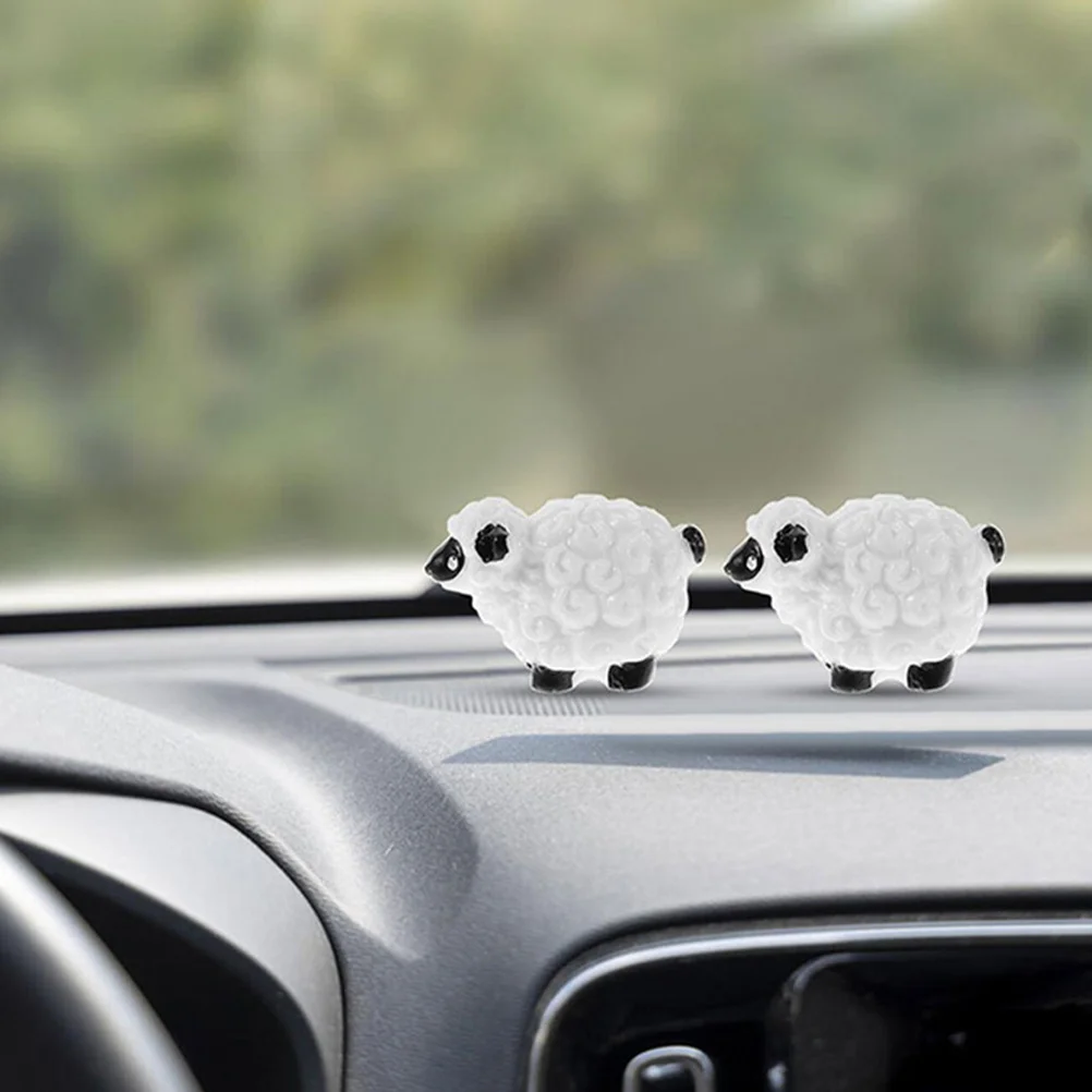 

8Pcs Miniature Resin Sheep Figurines Animal Decor Garden Lawn Mini Sheep Sculptures Miniature Animals Office Table Decor