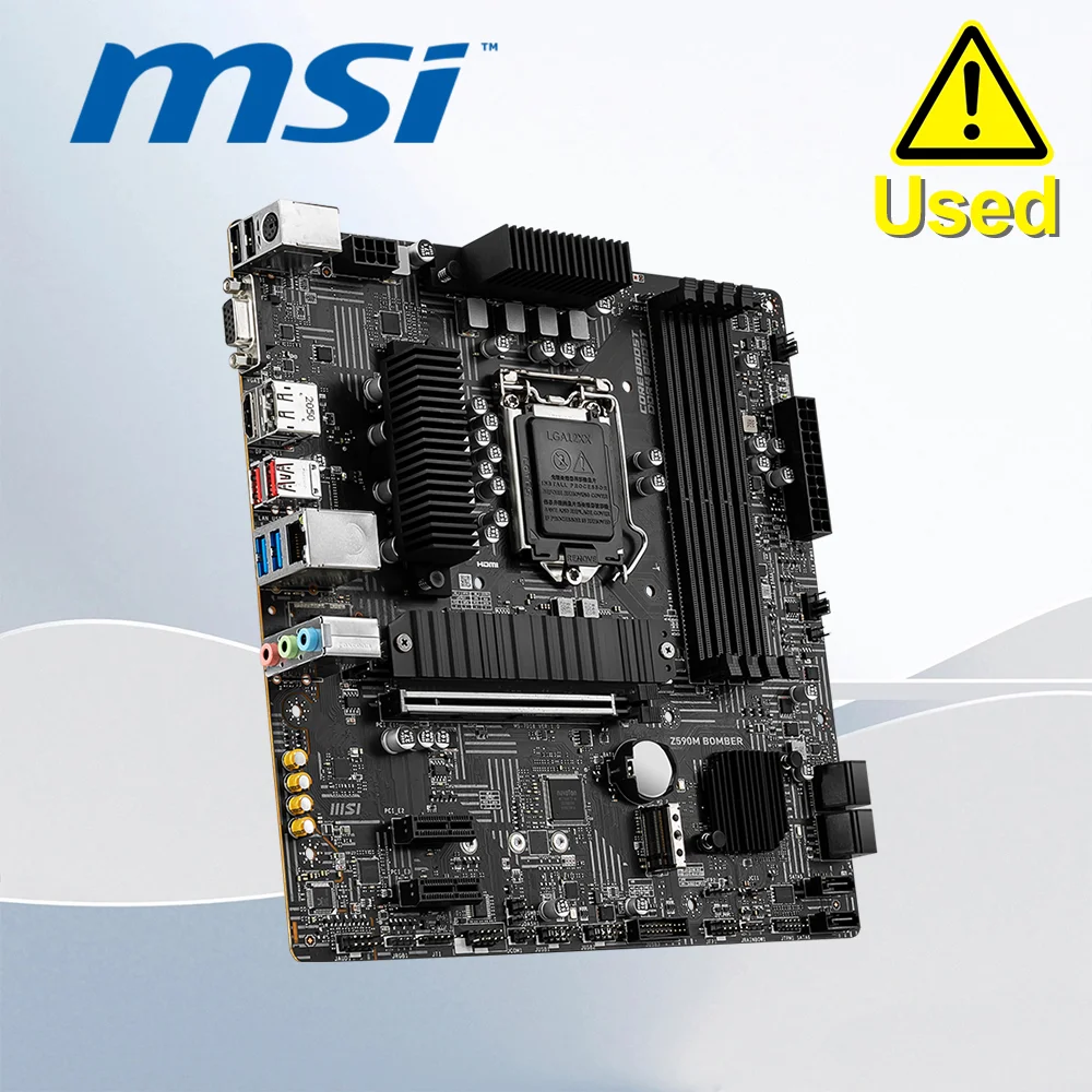 Placa-Mãe MSI Z590M BOMBER 4×DDR4 LGA 1200 PCI-E 4.0 1×DisplayPort 1×HDMI
