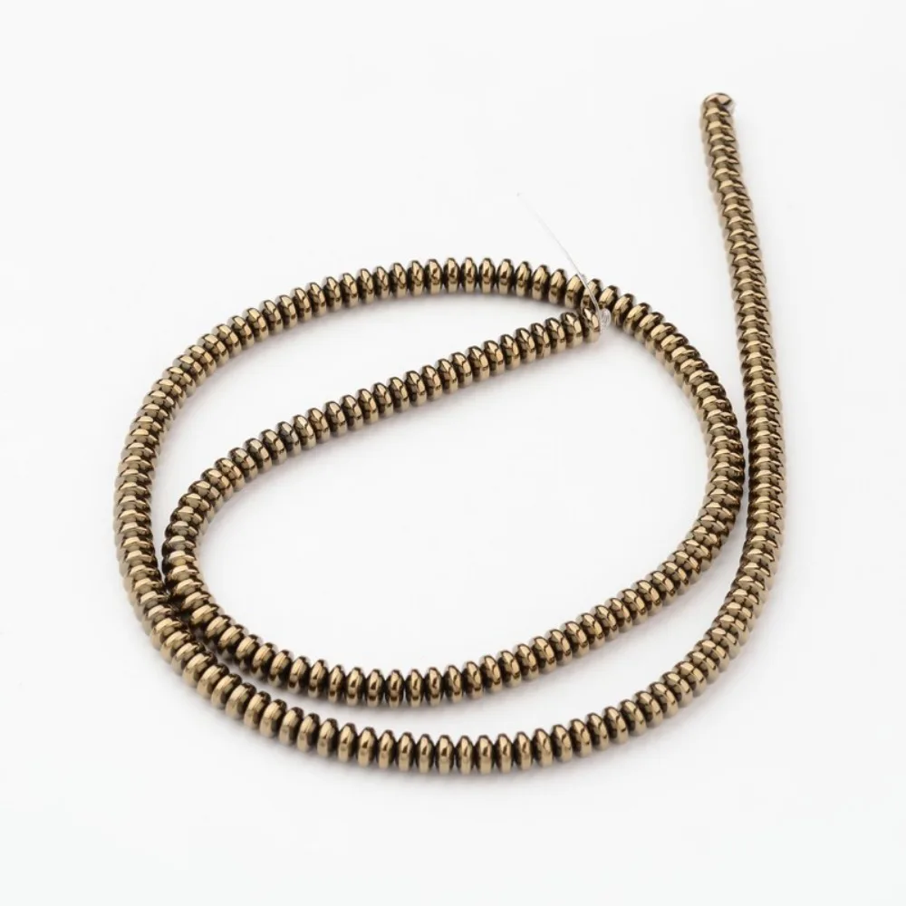 1strand Electroplate Non-  Hematite Beads Strands Rondelle Smooth Antique Bronze  4x2mm Hole: 1mm 200pcs/strand 16 inch