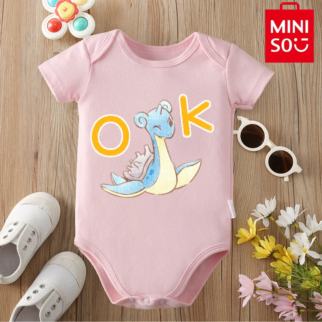 MINISO بوكيمون/السنجاب 100% قطن ارتداءها طفل لينة لطيف الملابس هدية للطفل نيسيي بذلة لحديثي الولادة 0 إلى 12 شهرا