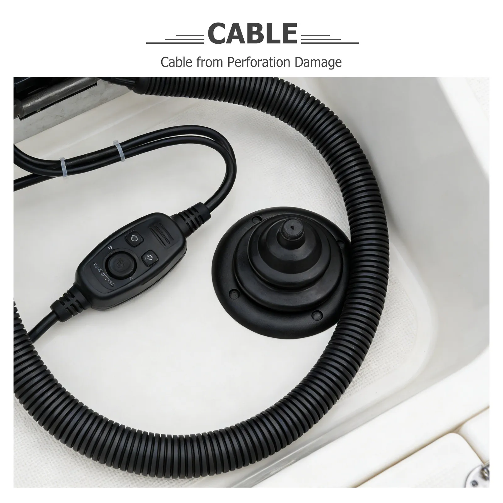 Marine Cable Rigging Boot 4 Inch Od Waterproof Boat Steering Cable Protector for Outboard Motor Wires Electrical Rigging Yacht