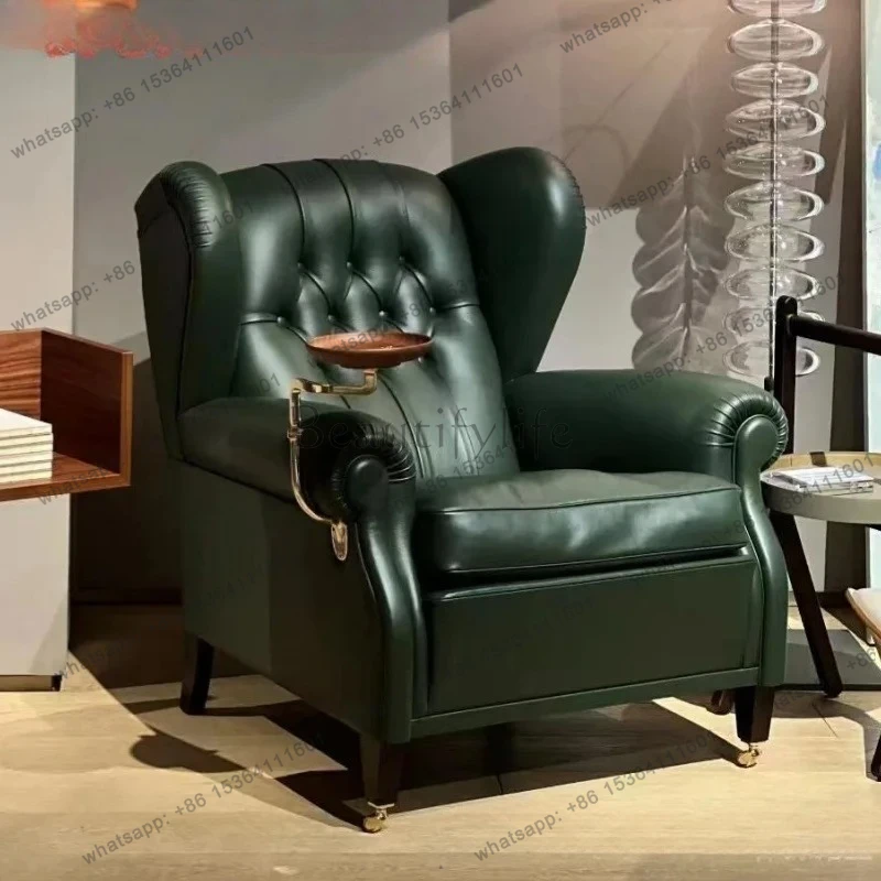 Italian single sofa American via living room hotel bedroom leisure reception tiger chair