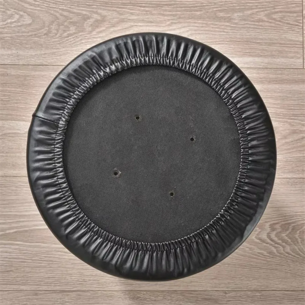 PU Leather Round Seat Cover Solid Color All Inclusive Rotating Chair Slipcover Waterproof Dustproof Bar Stool Chair Cover