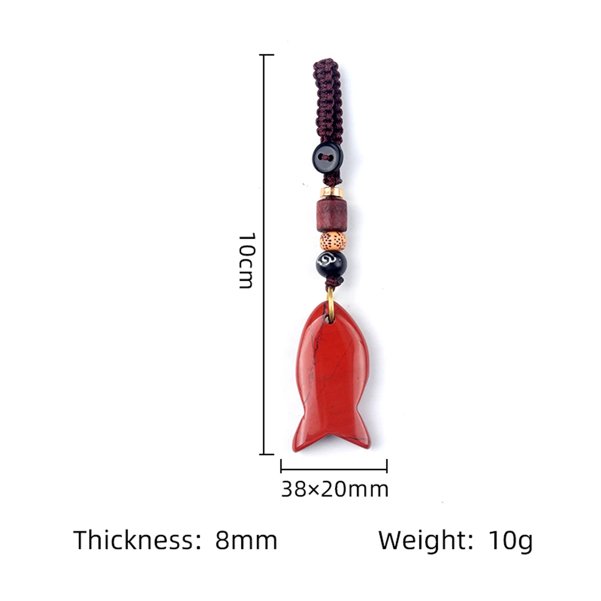 1pcs Natural Semi Precious Crystal Tiger Eye Stone Woven Small Fish Car Keychain Bag Pendant Jewelry Accessories Gift