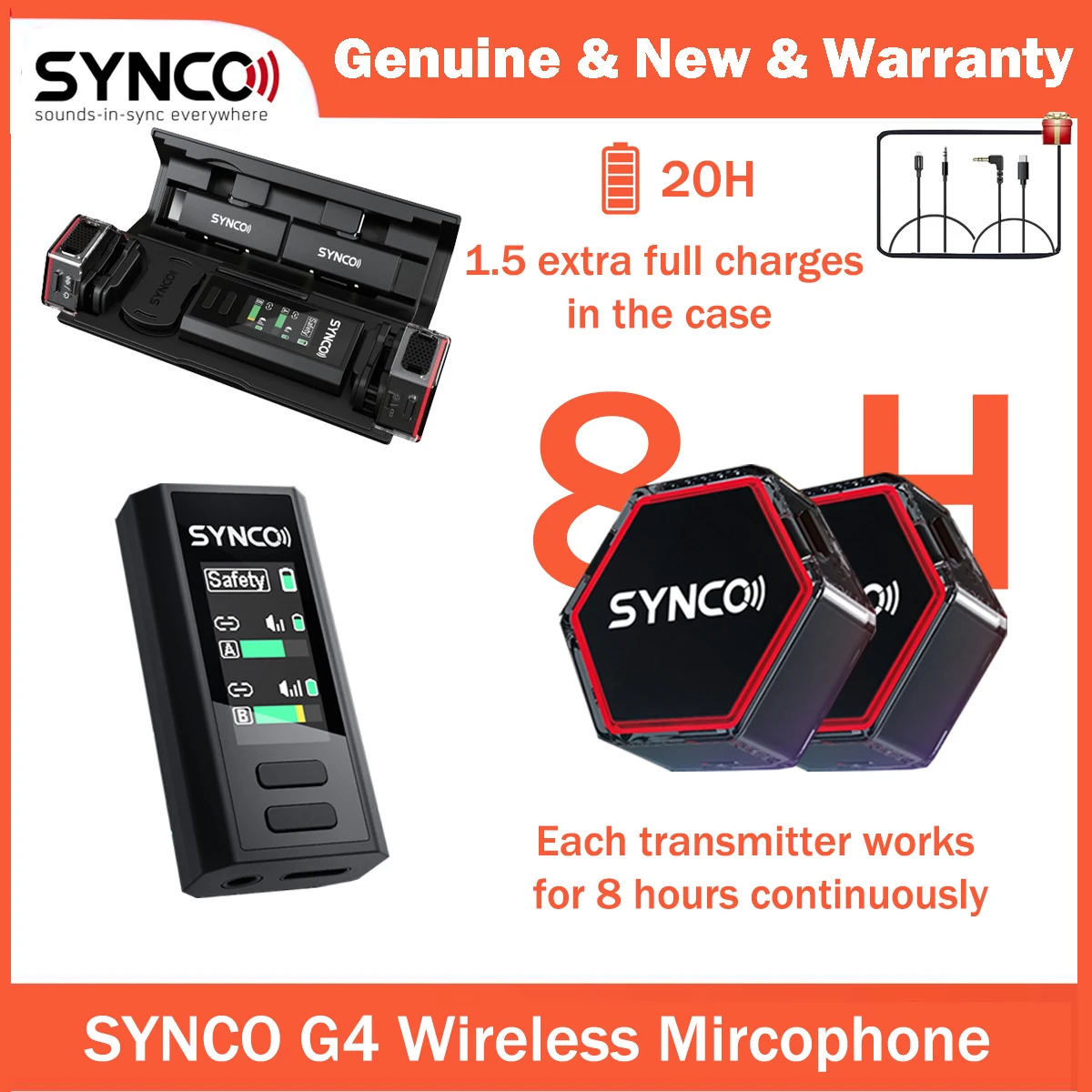 SYNCO G4 G2 A2 G2A2 Pro Microfono lavalier wireless 2.4G per fotocamera smartphone Vlogging Streaming YouTube vs Rode GO II