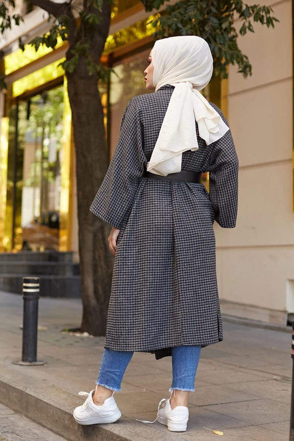 TUGBA berretto ad arco femminile Kimono Cardigan grigio abbigliamento musulmano slamic per donna casual primavera estate musulmano turco