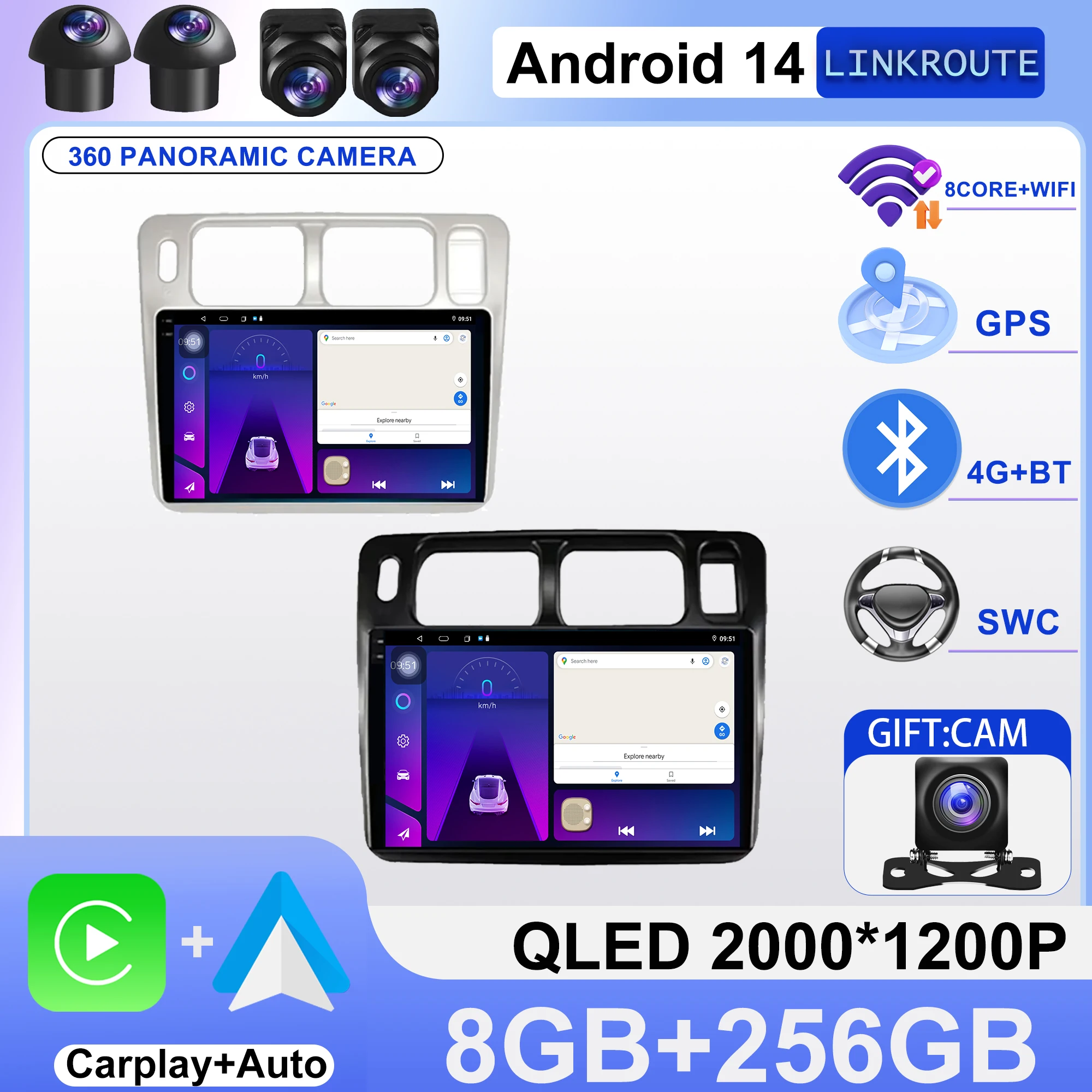

2 Din Android 14 For Mitsubishi Pajero iO Pinin 1998 - 2007 Car Radio Multimedia Video Player Touch Screen GPS Bluetooth WIFI