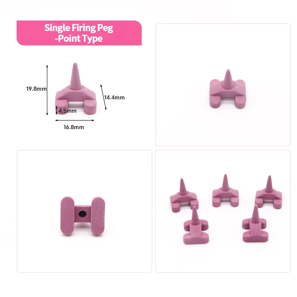 100Pcs Dental Consumables Single Teeth Holder Porcelain Furnace Use Burning Rack for Supporting Porcelain Crowns