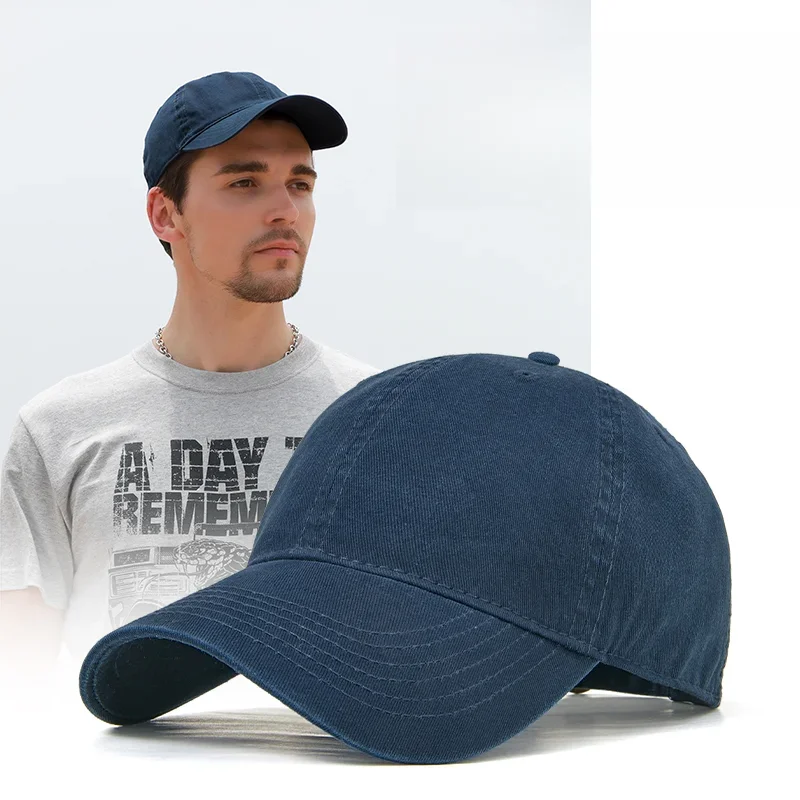 Neue Einfarbig Große Größe 63 cm Weiche Baumwolle Baseball Caps Männer Klassische Plus Snapback Kappe Damen Hohe Qualität Golf sonnenhut 59-62 cm – Detail 2