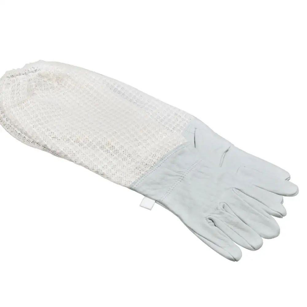 

Premium Goatskin Beekeeping Protective Gloves Sleeves Sheepskin Breathable Mesh Cloth Anti-Bee Anti-Stinging Beekeeping Gloves