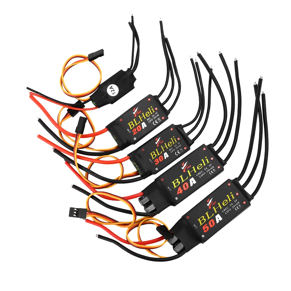 BLHeli Brushless ESC 12A 20A 30A 40A 50A With UBEC For Quadcopter Model Aircraft Launching Multiaxis DIY FPV RC Drone