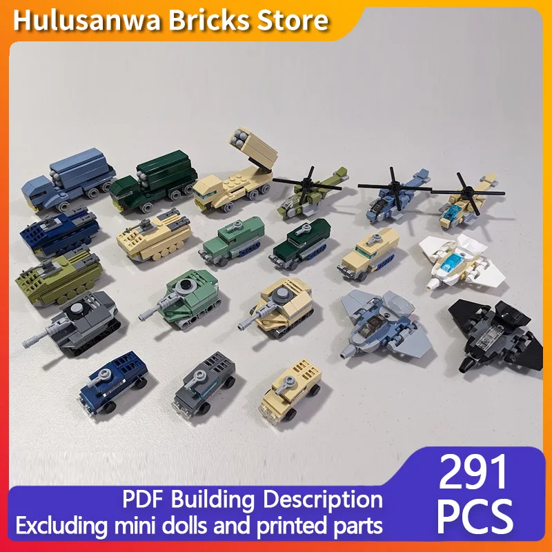 

Mini Military Vehicles Model MOC Building Bricks War Equipment Modular Technology Gifts Holiday Assemble Children Toys Suit
