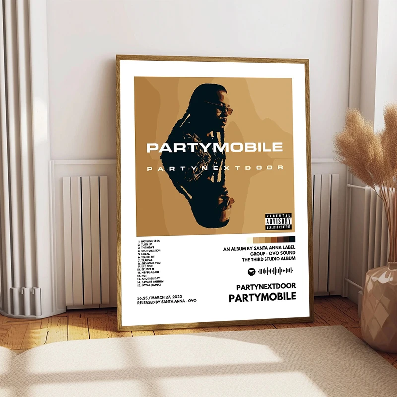 Retro Music Album Cover Posters Pop Hip Hop Rapper P-Partynextdoor Canvas Painting Print Aesthetic Room Home Decoration