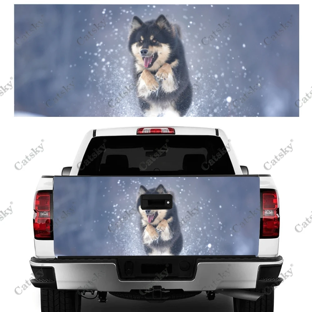 Alaskan Malamute Truck Tailgate Wrap Professional Grade Material Universal Fit for Full Size Trucks Weatherproof &Car Wash Safe