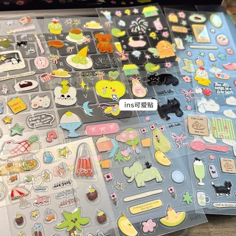 

INS стиль милый мультфильм желейные наклейки водостойкие DIY наклейки для телефона камера ручка наклейки для скрапбукинга эстетические