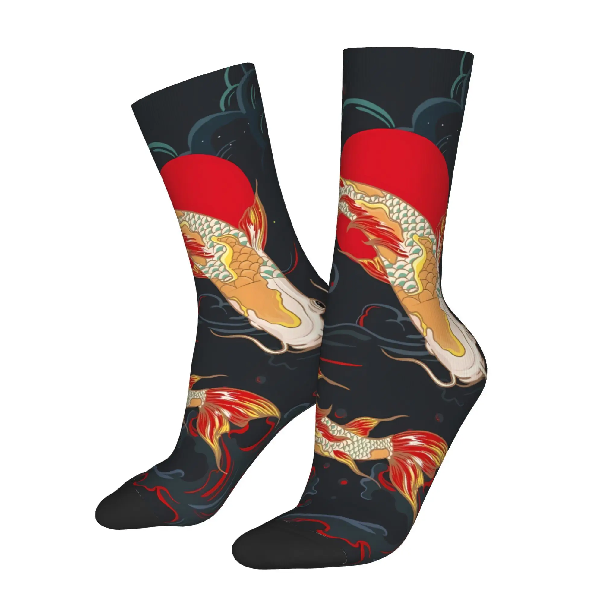 

Koi Fish Sock Printed Man Polyester Fashion