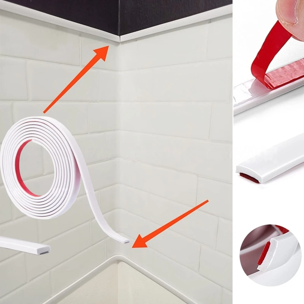 1pc 118.11inX0.39in Peel and Paste Decoration, Molded Decoration for Walls, Edges, Borders, and Splash Proof Tile Edges