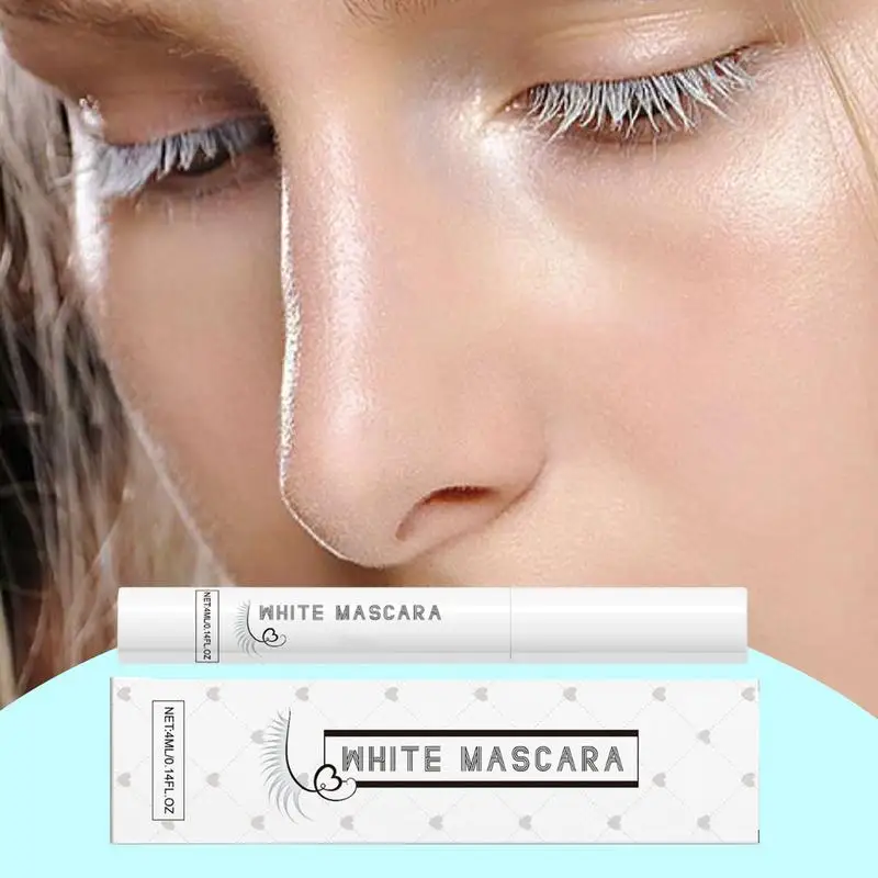 Mascara da donna di colore bianco Mascara colorato bianco impermeabile Ciglia volumizzanti Trucco Trucco da donna a lunga durata Curling Beaut