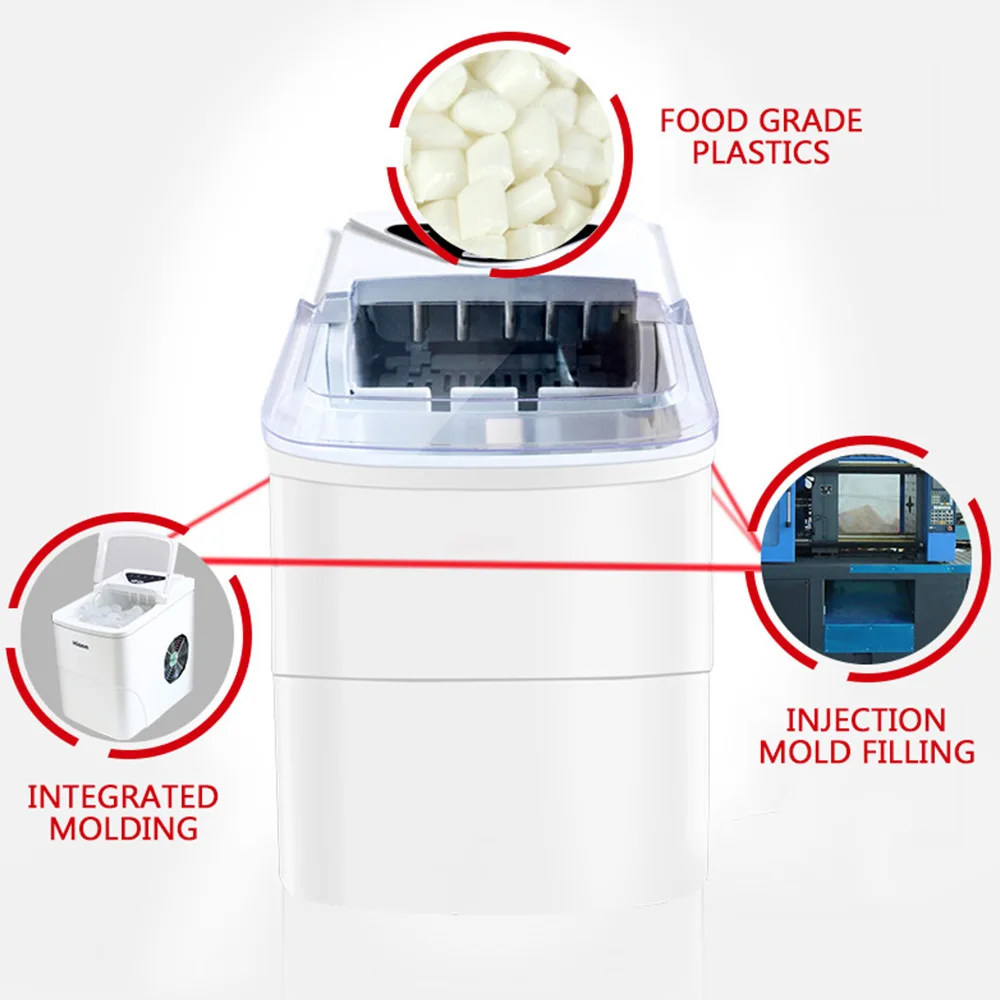 

2025 Version Electric Ice Maker Milk Tea Shop Ice Making Machine Mini Ice Cube Making Machine