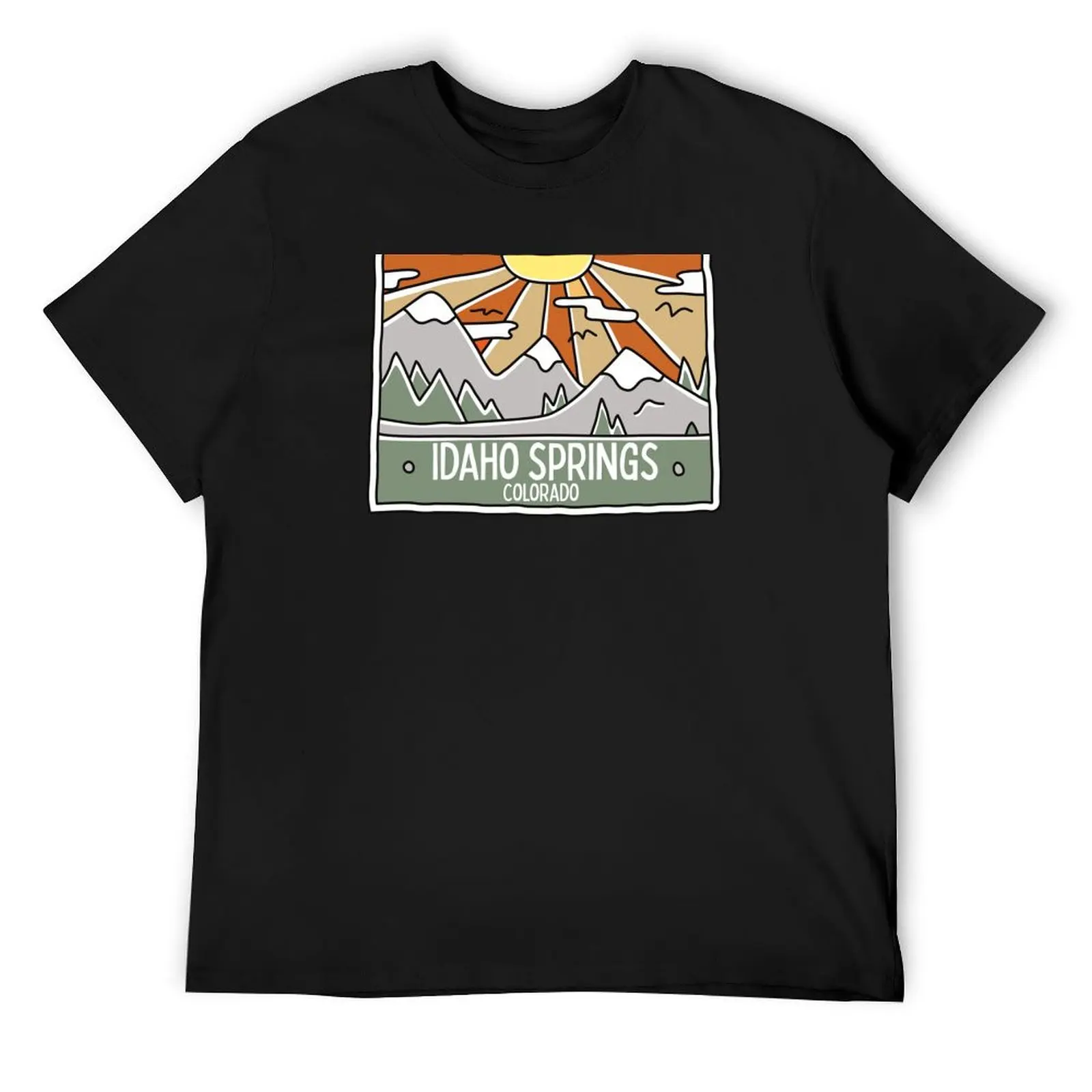 

Idaho Springs Colorado - CO Mountain Forest Scene Hiking Doodle T-Shirt graphic t shirt vintage designer t shirt men