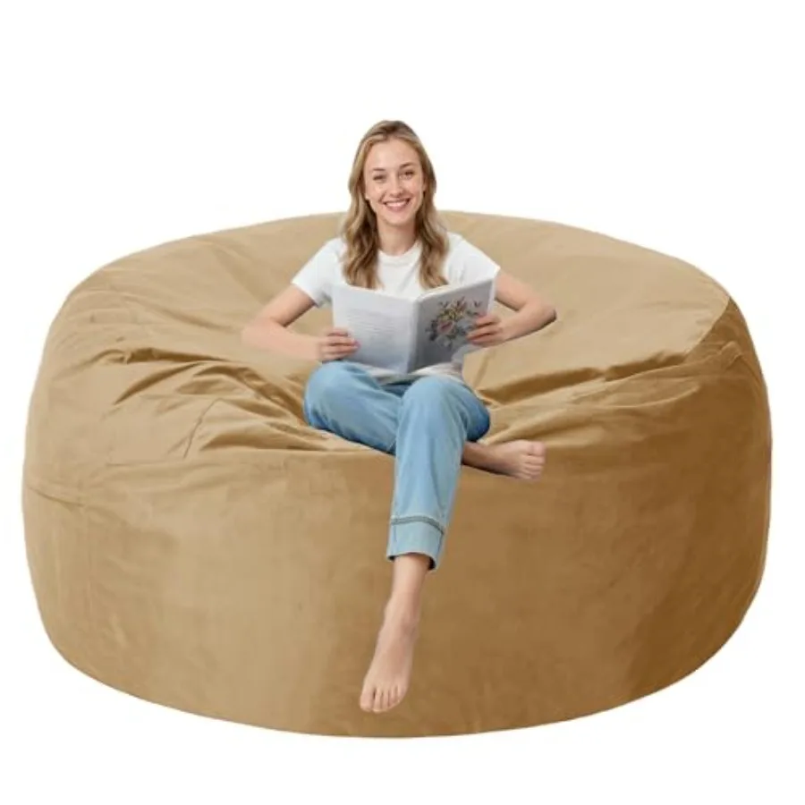 3Feet Bean Bag Chair with Ultra Soft Velvet Cover Bean Bag Sofa with Memory Foam Bean Bag Chairs with Large Size Lazy Sofa for