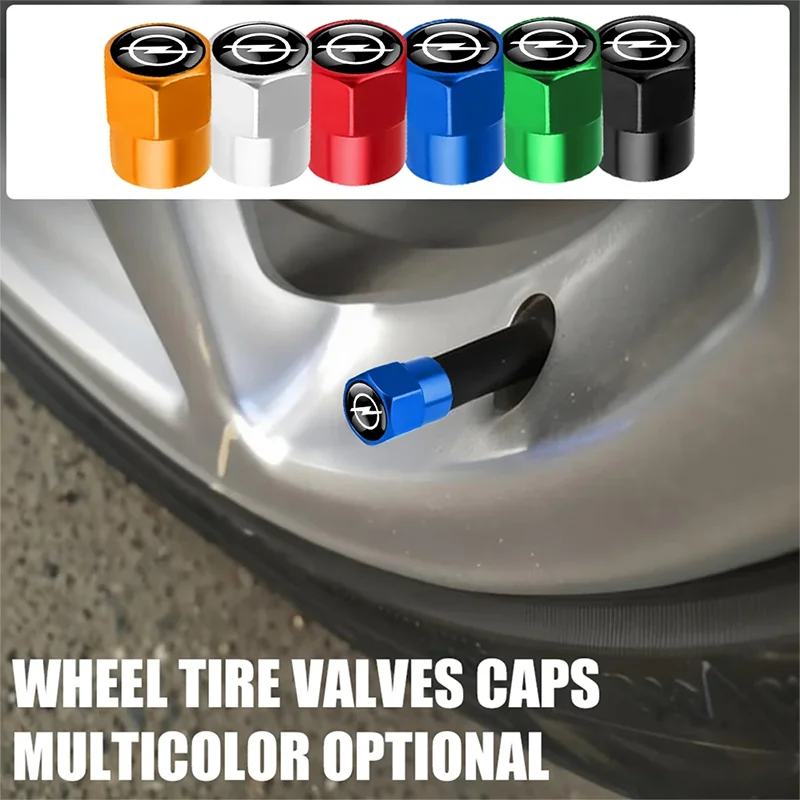 

4Pcs Aluminium Alloy Car Styling Wheel Valve Caps Cover Auto Accessories For Opel Opc Astra K Vivaro Corsa Zafira Insignia Mokka