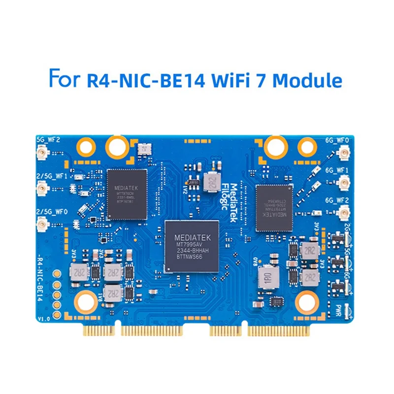 APPLIA-Für Banana Pi BPI-R4-NIC-BE14 Wifi7 Modul MT7995AV 2Xpcie 3,0 2,4G/5G/6G Open Source Router Entwicklung Bord