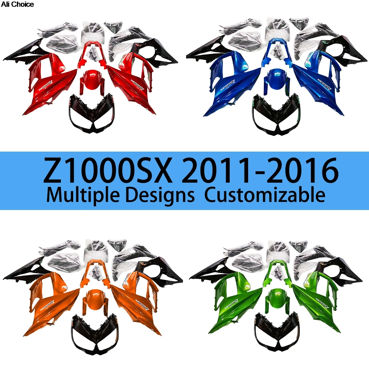 Fit For Kawasaki Z1000SX 2011 2012 2013 2014 2015 2106 ABS Plastic Fairings Z 1000SX Aftermaket Motorcycle Fairing Kit