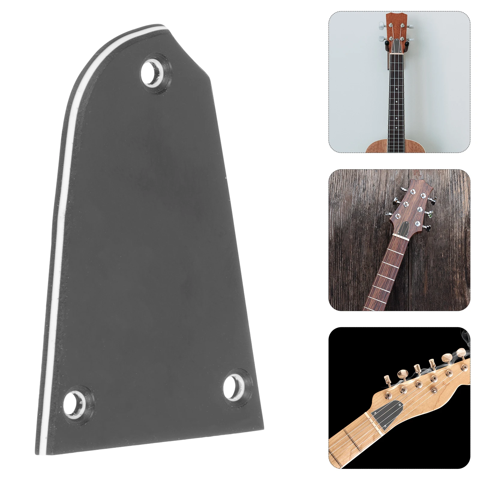 

4 Pcs Neck Adjustment Rod Cover Bass Accessories Supplies Guitar Black Fittings