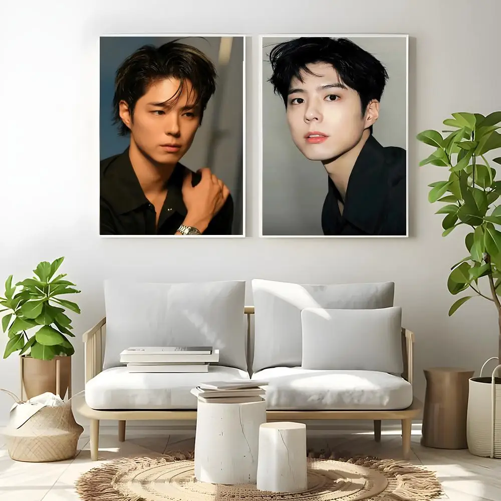 Actor Park Bo-gum Poster Self-adhesive Art Poster Decoracion Painting Wall Art White Kraft Paper Home Decor