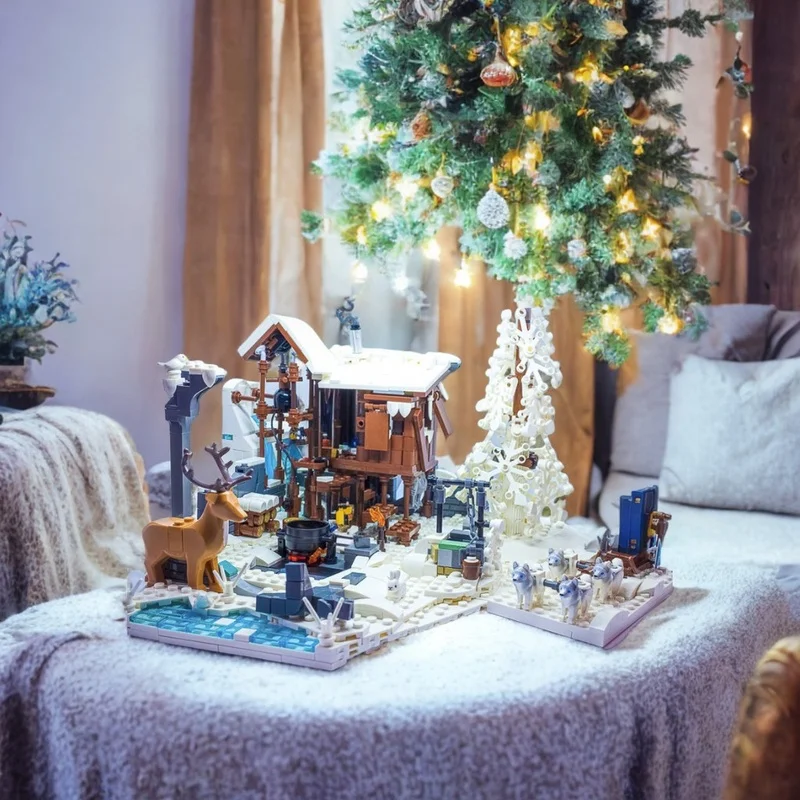 977 قطعة MOC الشتاء المخفر CMF سنو جارديان نموذج اللبنات البناء هدية الكريسماس لتقوم بها بنفسك اللعب فكرة التعليم عيد ميلاد #3