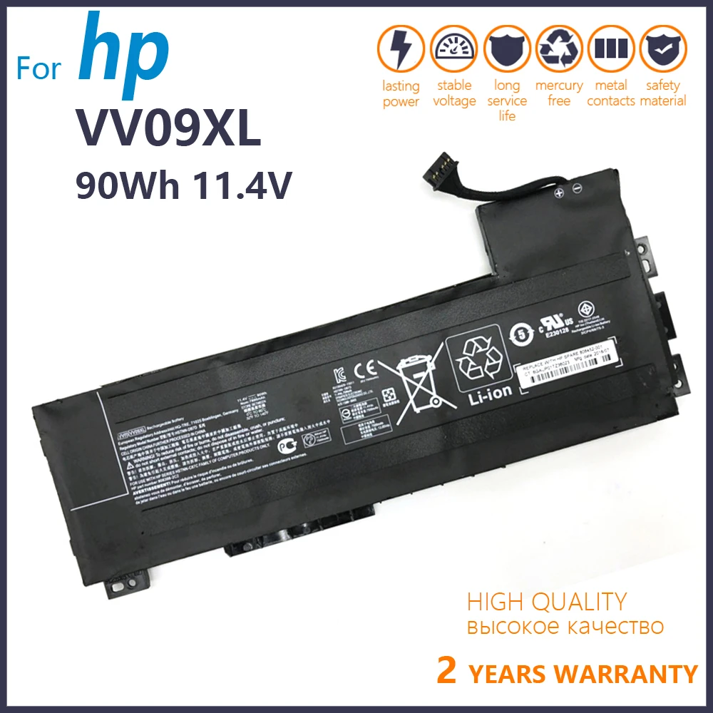 

Оригинальный аккумулятор VV09XL для ноутбука HP ZBook 15 G3 G4 Series HSTNN-DB7D 808398-2C2 808398-2C1 808452-005 11,4 в 90 Втч