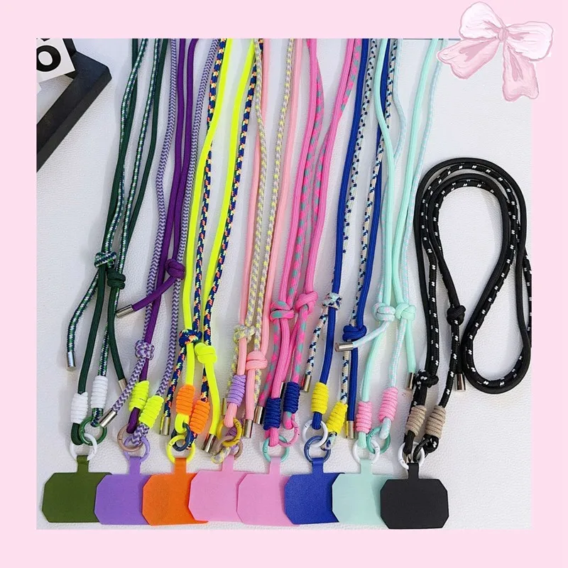 Universal Crossbody Phone Lanyards with Patch Adjustable Mobile Phone Strap Lanyard Neck Rope for Cell Phone Hanging Cord Strap