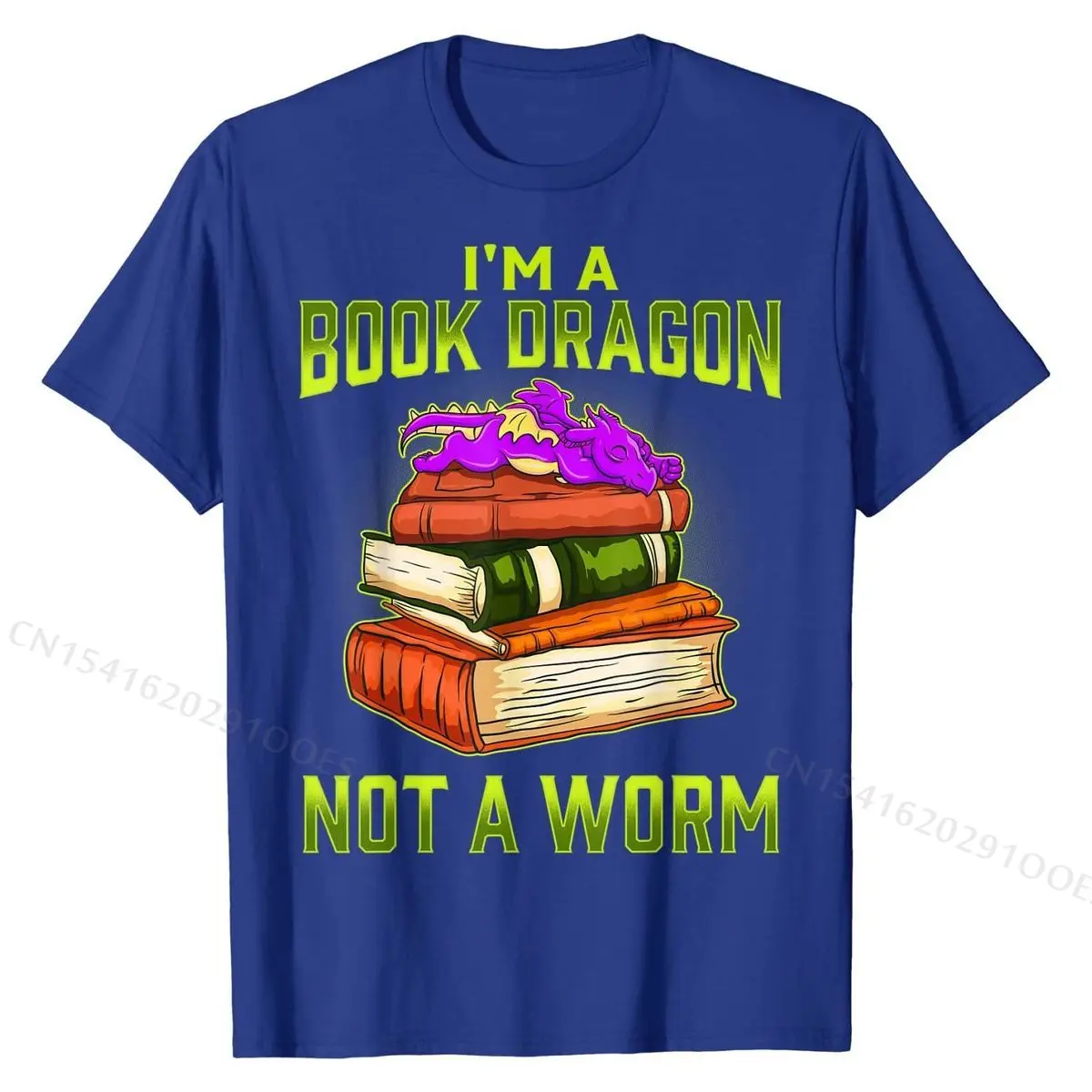 I'm A Book Dragon Not A Worm T-Shirt Kids Gift T Shirt Oversized Simple Style Cotton Man Top T-shirts Simple Style