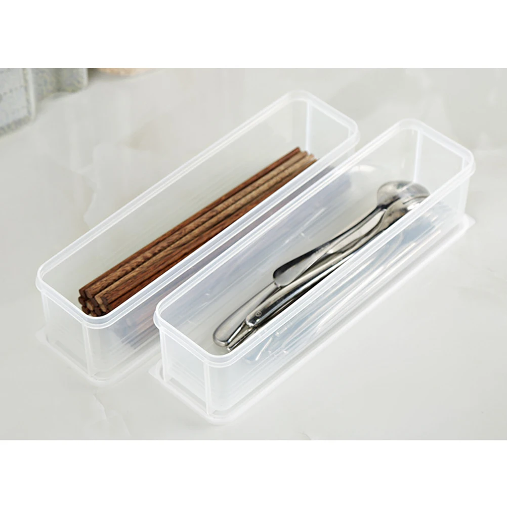 

2Pcs Noodle Storage Box Food Grade Plastic Transparent Container Sealed Lid Fridge Freezer Pantry Organizers Large Capacity