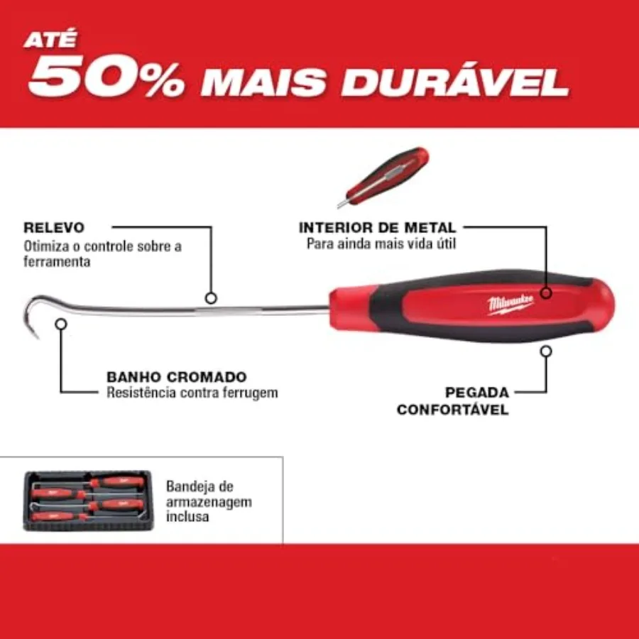 ชุดตะขอเกี่ยว 4 ชิ้นสำหรับงานซ่อมและบำรุงรักษารถยนต์ ออกแบบมาเพื่อการเข้าถึงง่ายในพื้นที่แคบ เหมาะสำหรับชุดสายไฟ