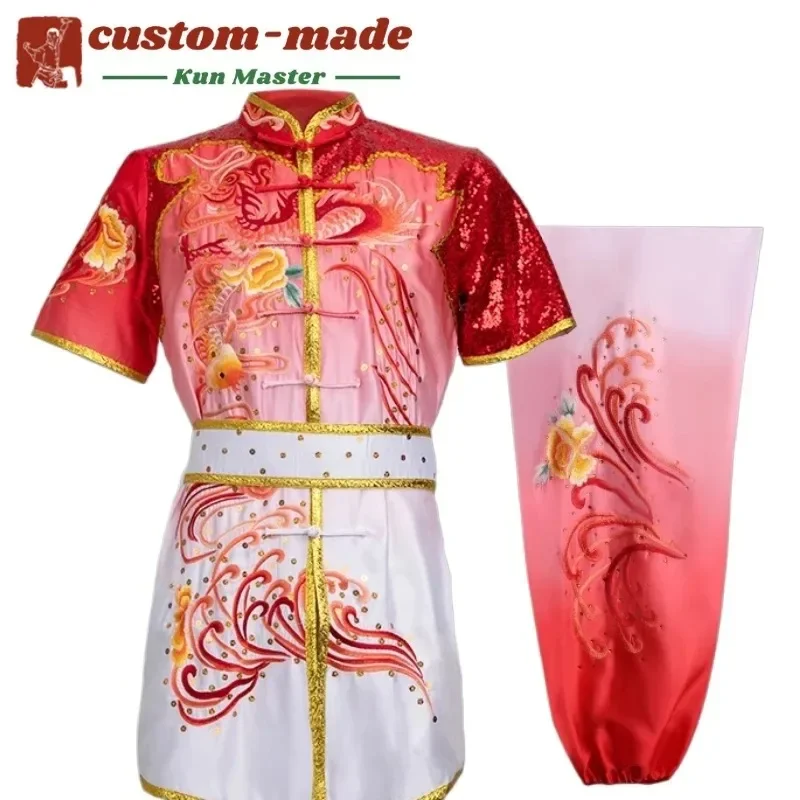 

Custom Martial Arts Uniform Kung Fu Suit with Dragon Embroidery Southern Fist Long Fist Reinforced for KungFu Forms Competition