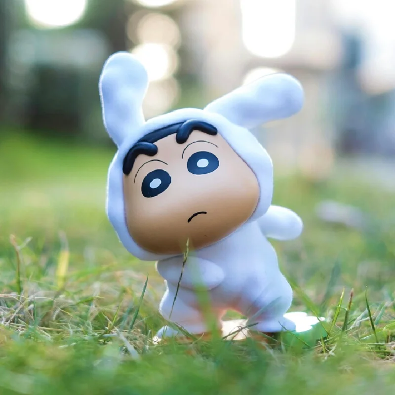 Crayon Shin Chan - Figura de Caja Sorpresa Auténtica de Animal Cha Cha, Muñeco Periférico de Anime, Decoración de Escritorio, Regalo de Cumpleaños para Fans del Anime