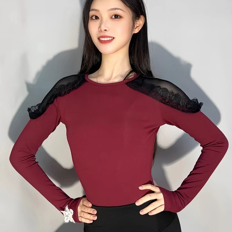 Women's Warm Fleece One Piece Top New Design Comfortable Latin Ballroom Wear High Quality Material Perfect for Daily Practice