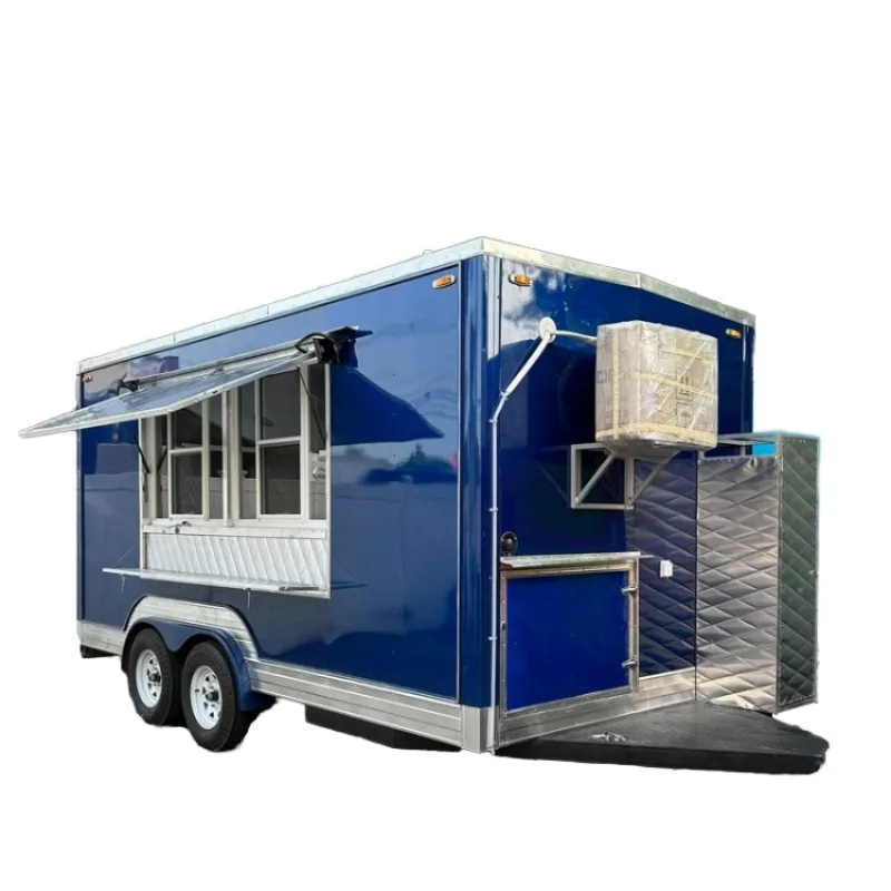 Food Truck Fully Equipped Taco Trailers Mobile Kitchen Pizza Coffee Cart Ice Cream BBQ Truck Cheap Mobile Food Trailer