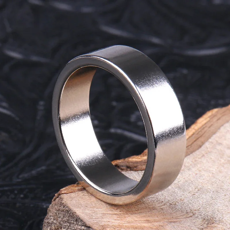 Silver PK Ring Strong Magnetic Magic Ring 18/19/20/21mm Finger Decoration for Coin Tricks Close‑Up Magic Props Magician Show Too