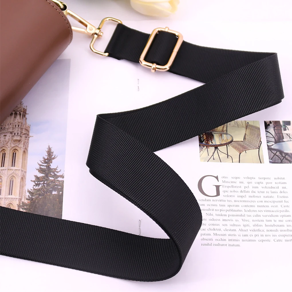 Handbag Wide Belt Adjustable Bag Strap Messenger Webbing Straps Brown