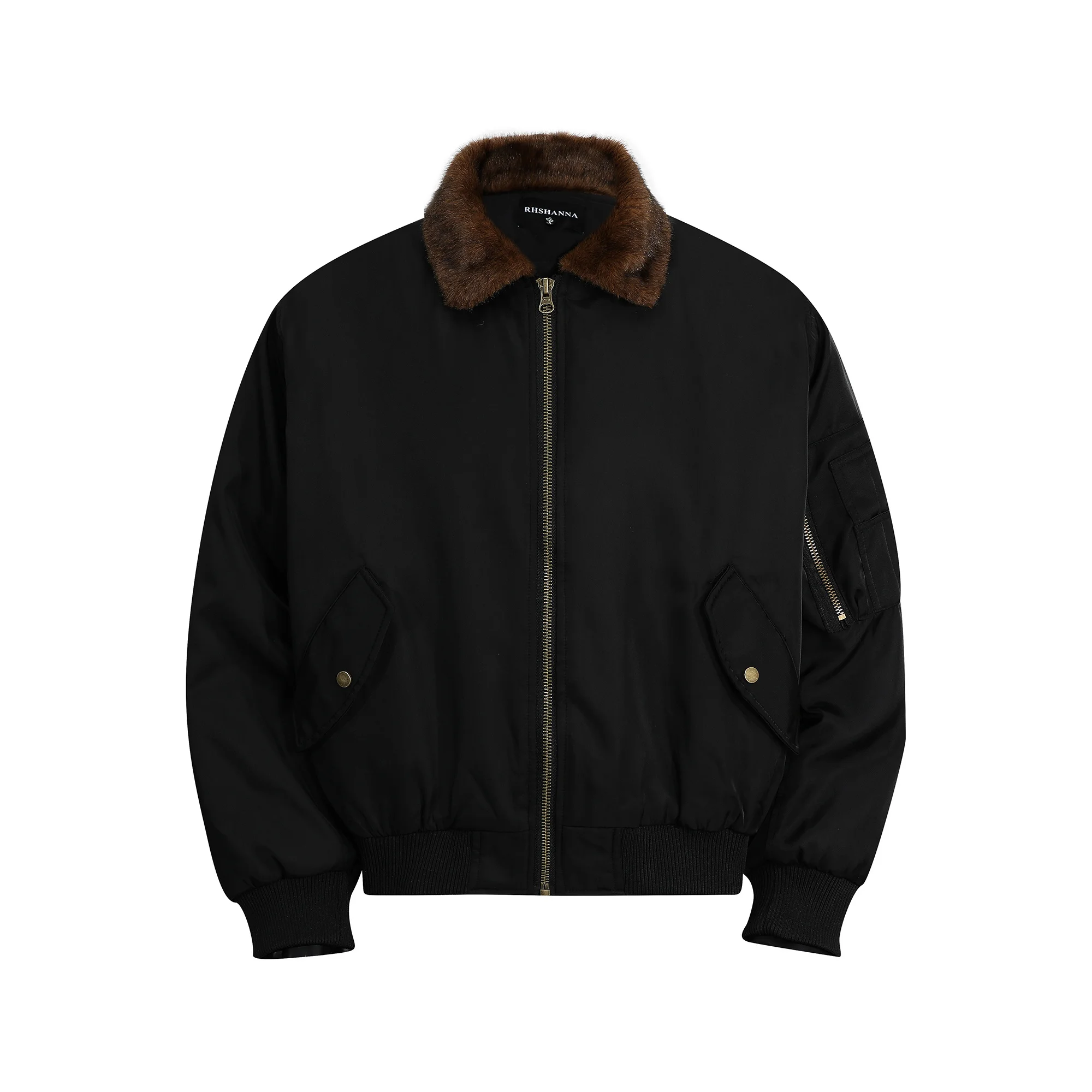 

Зимняя куртка-пилот GXFortune из хлопка с меховым воротником и принтом Mountain Eagle, утепленная, премиум-класса, для молодых мужчин