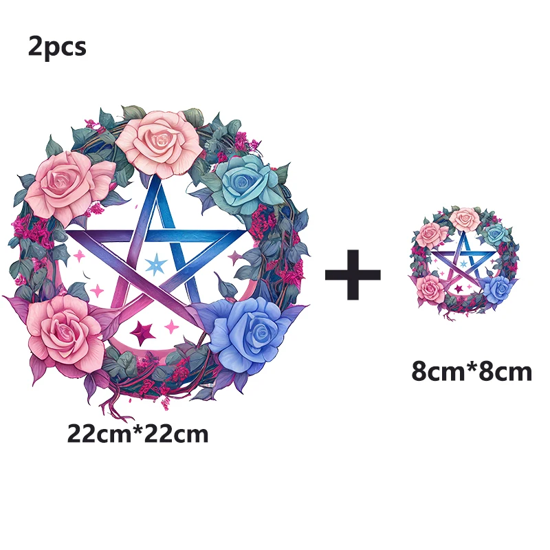 Fantastic DIY Pentagram Array Hot Stamping Clothing Heat Transfer Sticker Iron Ironing Washable T-shirt A-Levels Decoration